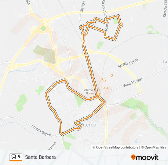 9 Bus Line Map