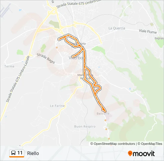 11 Bus Line Map