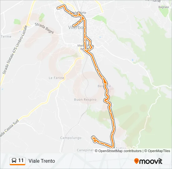 11 Bus Line Map