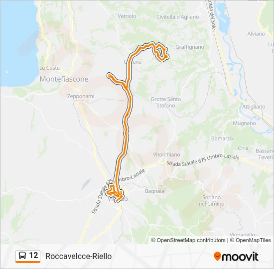 Percorso linea bus 12