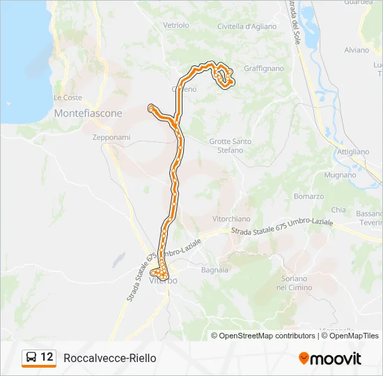 Percorso linea bus 12