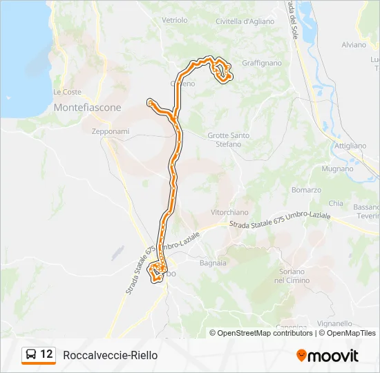 Percorso linea bus 12