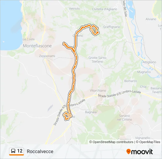 12 Bus Line Map