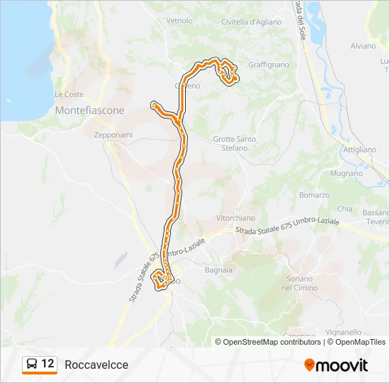 Percorso linea bus 12