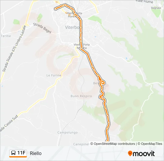 11F Bus Line Map