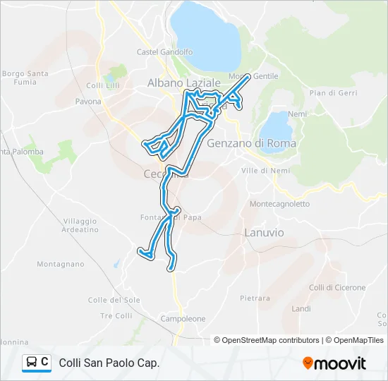 C Bus Line Map
