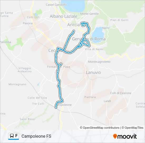 F Bus Line Map