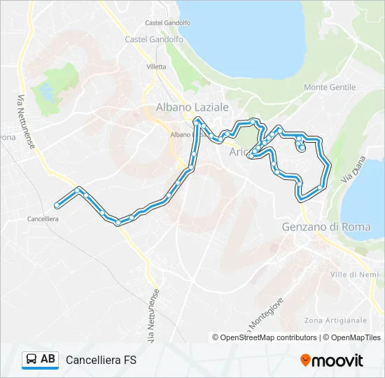 AB Bus Line Map