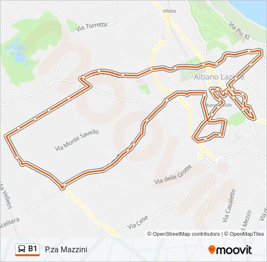 B1 Bus Line Map