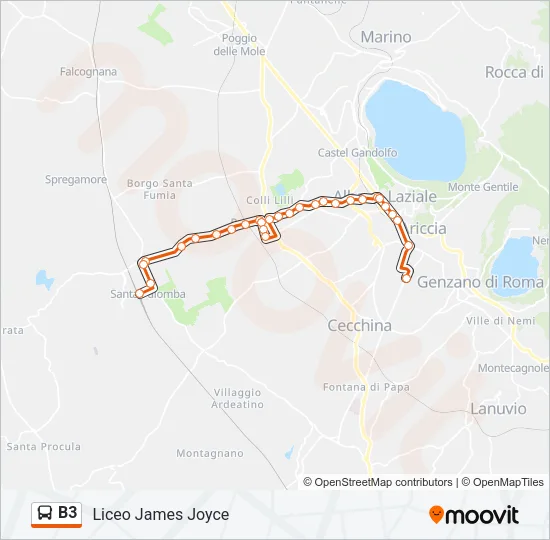 B3 Bus Line Map
