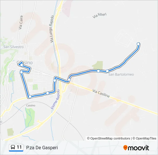 11 Bus Line Map