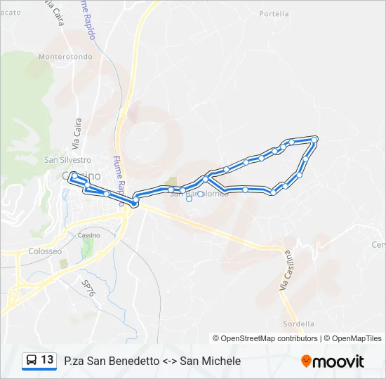 13 Bus Line Map
