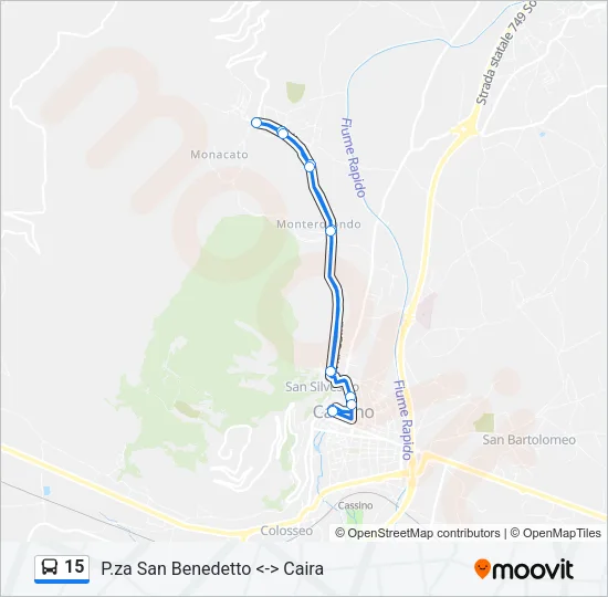 15 Bus Line Map
