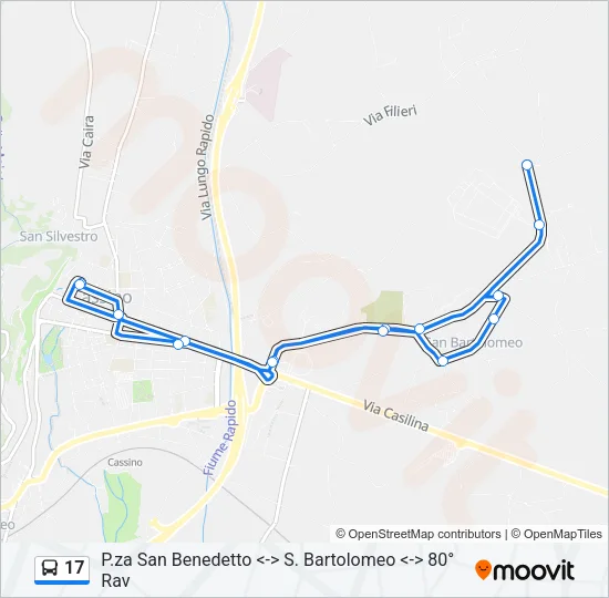 17 Bus Line Map