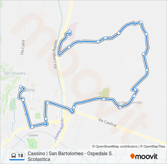 18 Bus Line Map