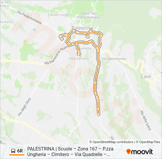 6R Bus Line Map