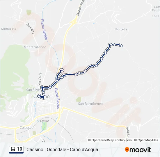 10 Bus Line Map