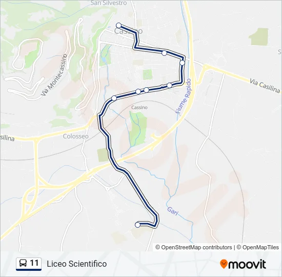11 Bus Line Map