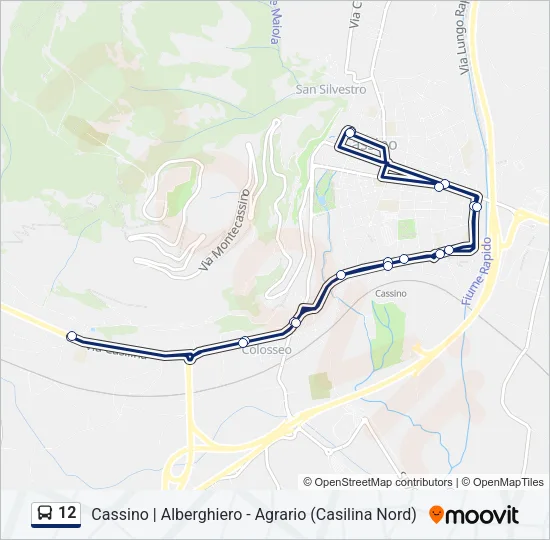 12 Bus Line Map