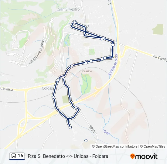 16 Bus Line Map