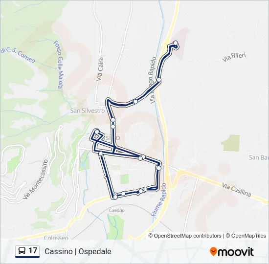 17 Bus Line Map