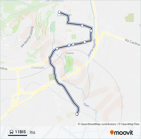 11BIS Bus Line Map