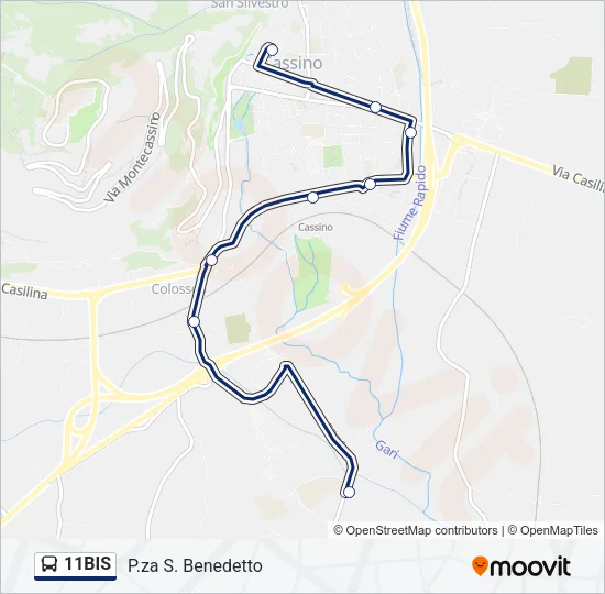 11BIS Bus Line Map
