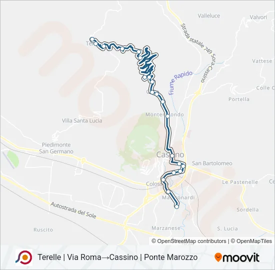 COTRAL Bus Line Map