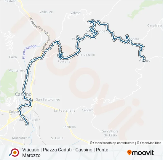 COTRAL Bus Line Map