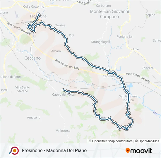 COTRAL Bus Line Map