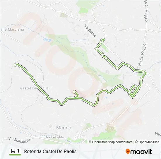 1 Bus Line Map