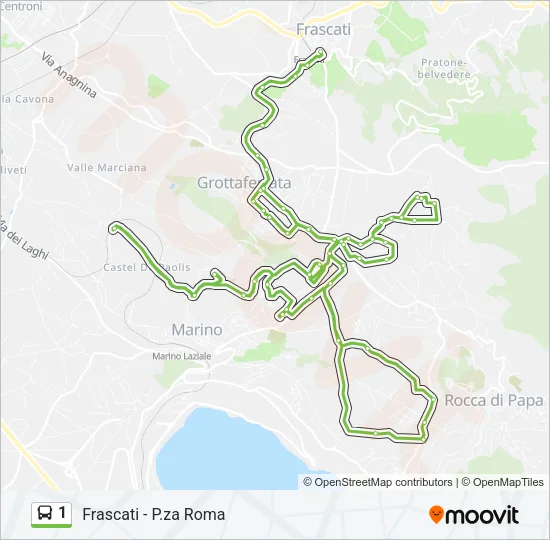 1 Bus Line Map
