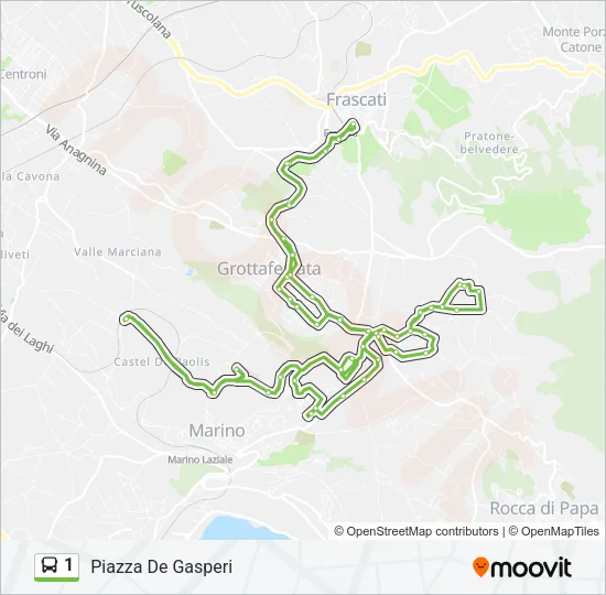 1 Bus Line Map
