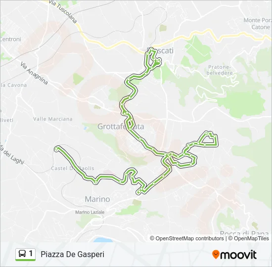 1 Bus Line Map