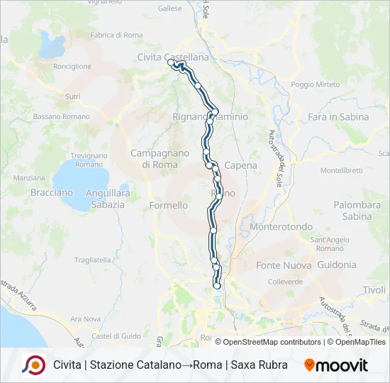 COTRAL Bus Line Map