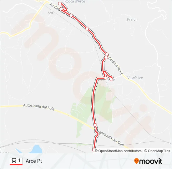 1 Bus Line Map