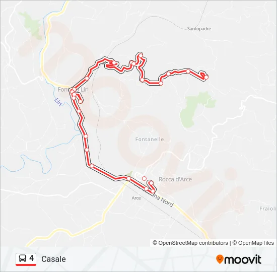 4 Bus Line Map