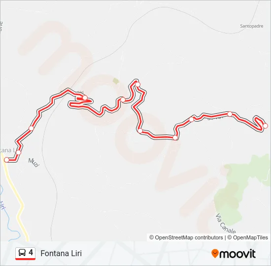 4 Bus Line Map