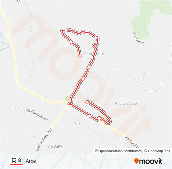 8 Bus Line Map