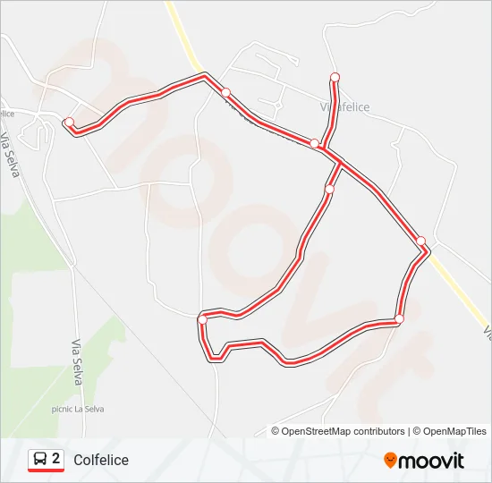 2 Bus Line Map