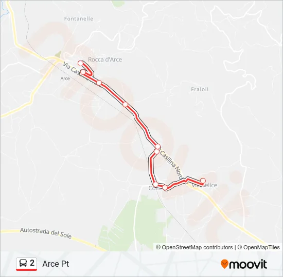 2 Bus Line Map