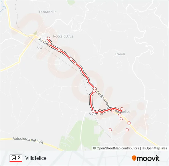 2 Bus Line Map