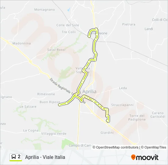 2 Bus Line Map