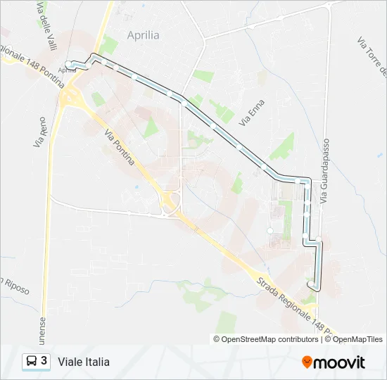 3 Bus Line Map