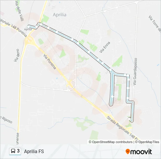 3 Bus Line Map