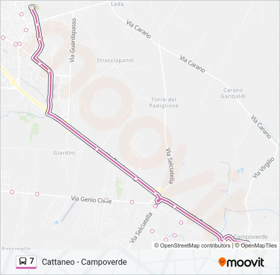 7 Bus Line Map