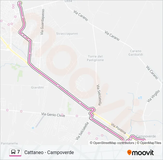 7 Bus Line Map