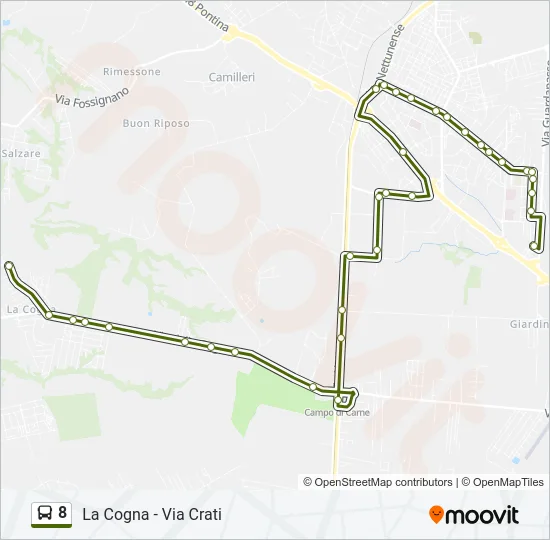 8 Bus Line Map