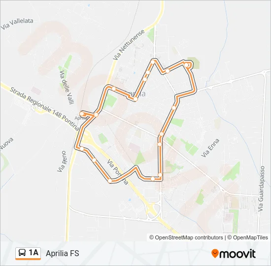 1A Bus Line Map