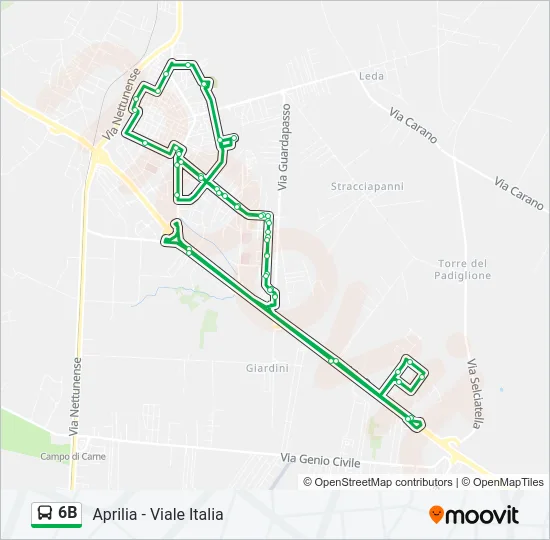 6B Bus Line Map